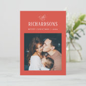 家族エレガントの写真と名前 |メリークリスマス シーズンカード (スタンド正面)