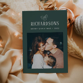 家族エレガントの写真と名前 |メリークリスマス シーズンカード