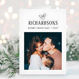 家族エレガントの写真と名前 |メリークリスマス シーズンカード