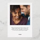 家族エレガントの写真と名前 |メリークリスマス 箔シーズンカード (裏面)