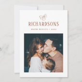 家族エレガントの写真と名前 | Warm Wishes シーズンカード (正面)