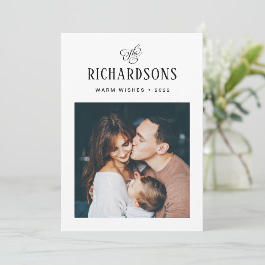 家族エレガントの写真と名前 | Warm Wishes シーズンカード (スタンド正面)