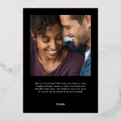 家族エレガントの写真と名前 | Warm Wishes 箔シーズンカード (裏面)