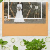 家族エレガントの写真と幸せな感謝祭 キッチンタオル (折り畳み)