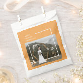 家族エレガントの写真と幸せな感謝祭 フェイバーバッグ (クリップ留めされた状態)