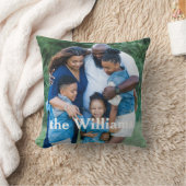 家族エレガントの写真と署名 クッション (ブランケット)