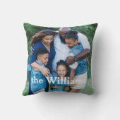 家族エレガントの写真と署名 クッション (裏面)