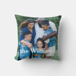 家族エレガントの写真と署名 クッション