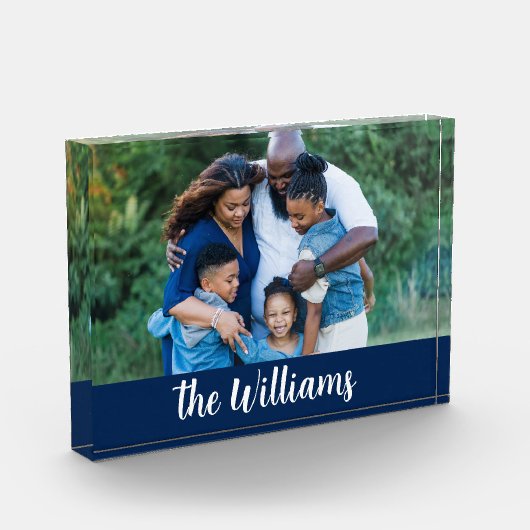 家族エレガントの写真と署名 フォトブロック (左)