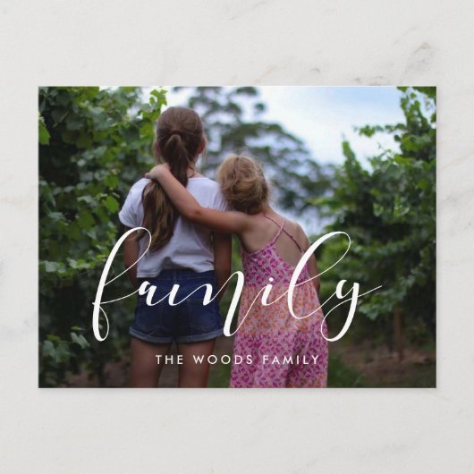 家族エレガントの写真の休日 ポストカード (正面)