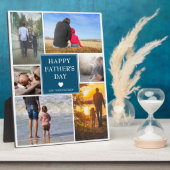 家族エレガントの写真コラージュ |父の日 フォトプラーク (側面)