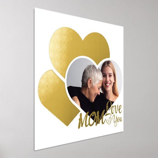 家族エレガントの写真 – ママを愛する 箔ポスター (レイダウン)