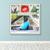 家族エレガントの思い出フォトコラージュ キャンバスプリント (インサイチュ (ウッドフロア))