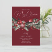 家族エレガントまたはオフィスのクリスマスパーティー 招待状 (スタンド正面)