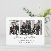 家族エレガントクリスマスコラージュ シーズンカード (スタンド正面)