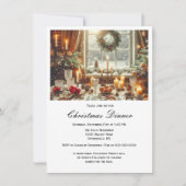 家族エレガントクリスマスディナー招待状 招待状 (正面)