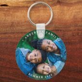 家族エレガントパーソナライズされたシンプル2写真 キーホルダー (正面)