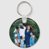 家族エレガントパーソナライズされたシンプル2写真 キーホルダー (裏面)