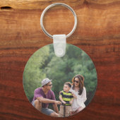 家族エレガントパーソナライズされた2枚フォトモノグラム キーホルダー (裏面)