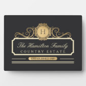 家族エレガントホーム金ゴールド フォトプラーク (正面)