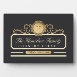 家族エレガントホーム金ゴールド フォトプラーク