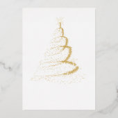 家族エレガントポートレート写真金ゴールドクリスマスカード 箔シーズンカード (裏面)