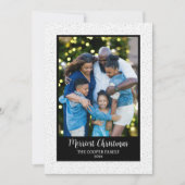 家族エレガントモダン写真ホリデークリスマスカード シーズンカード (正面)