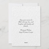 家族エレガントモダン写真ホリデークリスマスカード シーズンカード (裏面)