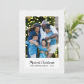 家族エレガントモダン写真ホリデークリスマスカード シーズンカード (スタンド正面)