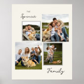 家族エレガントモダン写真数々のコラージュ ポスター (正面)