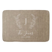 家族エレガントモノグラモダンム農家 バスマット (正面)