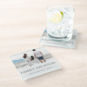 家族エレガント休暇 |家族旅行の写真 ガラスコースター (アングル)