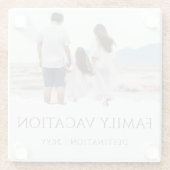 家族エレガント休暇 |家族旅行の写真 ガラスコースター (裏面)