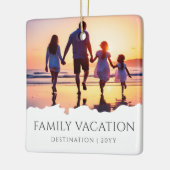 家族エレガント休暇 |家族旅行の写真 セラミックオーナメント (左)