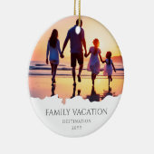 家族エレガント休暇 |家族旅行の写真 セラミックオーナメント (右)