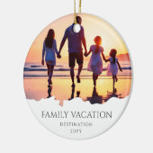 家族エレガント休暇 |家族旅行の写真 セラミックオーナメント (左)