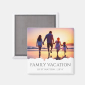 家族エレガント休暇 |家族旅行の写真 マグネット (正面/裏面)