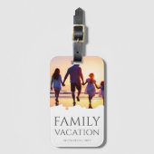 家族エレガント休暇 |家族旅行の写真 ラゲッジタグ (正面縦)