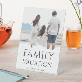 家族エレガント休暇 |家族旅行の写真 台座サイン
