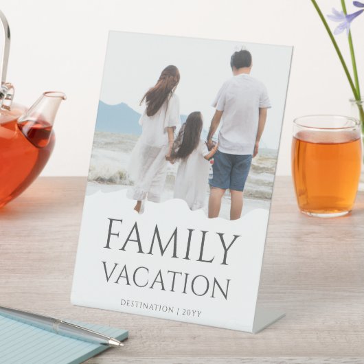 家族エレガント休暇 |家族旅行の写真 台座サイン (インサイチュ)