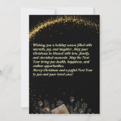 家族エレガント写真とメリークリスマスカード 招待状 (裏面)