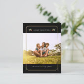 家族エレガント写真クリスマスカスタム シーズンポストカード (スタンド正面)