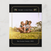家族エレガント写真クリスマスカスタム シーズンポストカード (正面)
