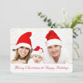 家族エレガント写真クリスマスグリーティングカード シーズンカード (スタンド正面)