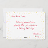 家族エレガント写真クリスマスグリーティングカード シーズンカード (裏面)