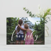 家族エレガント写真クリスマス シーズンカード (スタンド正面)