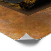 家族エレガント写真コラージュのようなブロンズのフレーム ポスター (角)