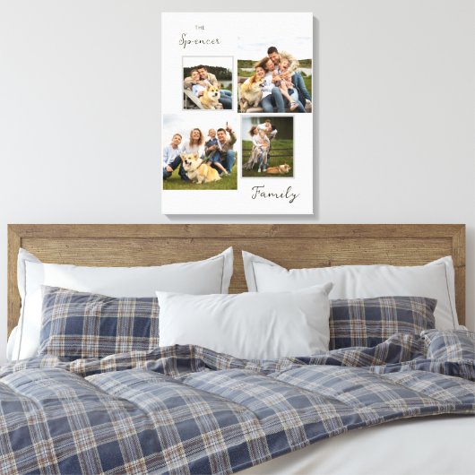 家族エレガント写真コラージュデコーキャンバス印刷 キャンバスプリント (インサイチュ (寝室))