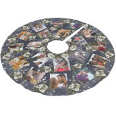 家族エレガント写真コラージュ冬の庭フローラ ブラッシュドポリエステルツリースカート (アングル)