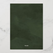 家族エレガント写真スクリプトメリークリスマス金ゴールド 箔シーズンカード (裏面)